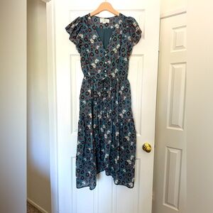 Trovata Birds of Paradise Kristi Dress in Sous Marine Floral. Size: M.
